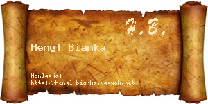 Hengl Bianka névjegykártya